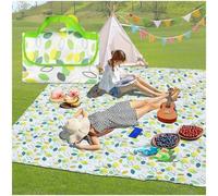 200 * 200cmPortable Waterproof Extra-large Multicolor Leaf Design Picnic Mat Travel Picnic Blanket With Carrying Handle,No Sand Easy To Clean, Suitable ForCamping,Park,Garden,Beach,Outdoor Barbecue