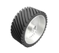 200/250/300 x 100mm Grooved Rubber Contact Polishing Wheel Belt Sander Grinder Polisher Wheel Dynamically Balanced,200x100mm,6202 installed 12.7