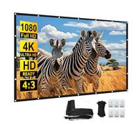 200/300 Inch Large Foldable Projector Screen 4:3 4K HD Portable Video Projection Screen Movie Screens for Indoor Outdoor Office Home Hotel School(4:3 200in)