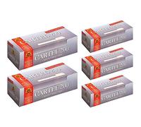 200-4000 x CARTEL PREMIUM WHITE CARBON Filter Empty TUBES 20mm Long Tips Rolling Paper RIZLA Smoking Stylish Elegant Cigarette Filtered Tobacco UK FREE P&P (1000 x CARTEL WHITE CARBON PREMIUM TUBES)