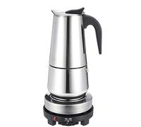 200/450ml Portable Espresso Coffee Maker Moka Pot Stainless Steel with Electric stove Filter Percolator Coffee Brewer Kettle Pot (450ml)