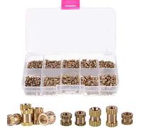 200/500Pcs M2*L-3.5 M2.5*L-3.5 M3*L-4.2(OD) Injection Nut Copper Insert Knurled Nuts Knurling Kit DShanLa(200pcs Mix)