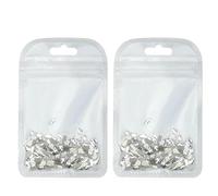 200/50PCS White Nail Rhinestone Mini Diamond Flat Bottom Nail Art Gems for Nail Decorations Glitter Manicure Accessories-Mix-Style 100pcs