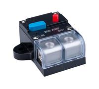 200 AMP Circuit Breaker 200A Self Recovery Inline Fuse Holder Resettable Inverter Block DC 12V-48V Volt Trolling Motor Stereo Audio Waterproof Manual Reset for Car Automotive Marine RV Boat Truck