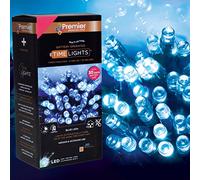 200 Battery Operated Multi Function Outdoor LED Timer Lights in Blue