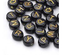 200 Beads Alphabet Letter Round Pastel and White Jewellery Making Multi Colour Pony Beads,6mm