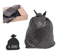 200 Black Refuse Sacks 120L - Extra Heavy Duty