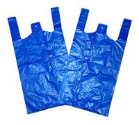 200 Blue 11 x 17 x 21" Strong 18 Micron Vest Carrier Bags