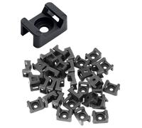 200 Cable Tie Base, Saddle-Shaped Wire Holder, Tie Hole 9mm, with Screw Holes for Wall Fixing, for Wire Organization, Suitable for Computer Room Wires, Office Cables, Home Wire Organization (5mm)
