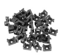 200 Cable Tie Base, Saddle-Shaped Wire Holder, Tie Hole 9mm, with Screw Holes for Wall Fixing, for Wire Organization, Suitable for Computer Room Wires, Office Cables, Home Wire Organization (4mm)