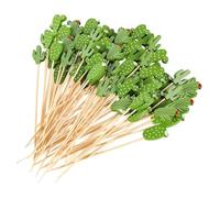 200 Cactus-Shaped Cake Sticks, Cute Cartoon Shapes, Dessert Decoration Sticks, Suitable for Baking Snacks.