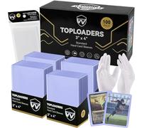 200 Card Sleeves Top Loaders for Cards, 3" x 4" Standard Premium Toploaders Card Holders Hard Plastic Card Protectors for Trading Sports Football Game Cards(100 Toploaders + 100 Penny Sleeves)