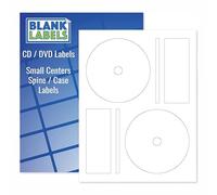 200 CD / DVD Labels Blank Labels Brand fits Memorex Full Face Compatible. Small Center Style. 200 Total Labels with Spine and Case Labels. Compare to Matte Finish Memorex Labels. Works in both laser and ink jet printers. by Blank Labels