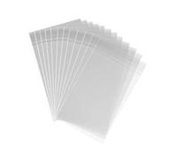200 Clear Poly Bags Adhesive Thick OPP Plastic Bags for Cookie Candy Buffet Goody Envelopes Jewelry Cards - Food Safety Self Sealing Treat Cello Cellophane Bags