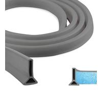 200 cm Surge Protection Strip, Self-Adhesive Silicone Shower Sealing Strip, 50 mm x 30 mm, Water Stop, Splash Protection, Shower Threshold for Shower, Floor, Water Barrier for Bathroom and Kitchen