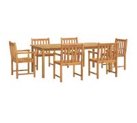 Garden Dining Set Wooden Outdoor Table and Chair Set Solid Wood Teak vidaXL