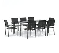 (200 cm table length 8 piece) vidaXL Garden Dining Set Outdoor Lounge Set Poly Rattan and Steel
