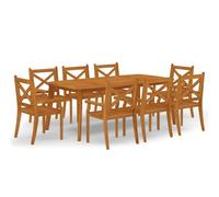 Solid Wood Acacia Garden Dining Set Furniture Multi Sizes 3/5/7/9 Piece vidaXL