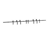 (200 cm) vidaXL Sliding Door Hardware Kit Steel Black sliding door hardware