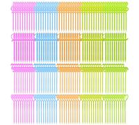 200 Colorful Plastic Fruit Picks - Reusable Party Toothpicks & Cocktail Skewers (Various Styles)