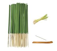 200 Coun Citronella Incense Sticks, Natural Scented Sticks with Incense Stick Holder, 30 Mins Burning Time Refreshing Citronella Incense for Outdoor Garden Camping Patio Mosquito and Insect Repellent