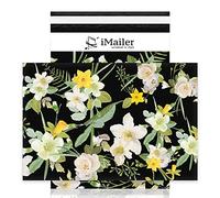 200 Count - 6x9 inch Poly Mailer Mailing Shipping Black Flower Envelope Package Bags-Self Seal…