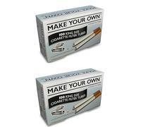 200 Count Rizla King Size Cigarette Filter Tubes - Premium Quality Rolling Tubes for DIY Cigarettes, Smooth Draw, Consistent Burn, Easy Fill Design, Perfect Smoking Experience, 2 Packs of 100 Tubes