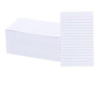 200 Count Vertical Ruled Index Cards 3 X 5 Flash Card Double Sided Lined Notecards Heavy Weight Ruled Checklist Thick Recipe Cards for Studying, School, Home and Office,White