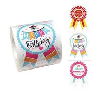 200 Counts Happy Birthday Sticker Wrapping Sticker Labels Sealing for Birthday Gifts Cards Envelopes Sealing Stickers for Envelopes Food Jars Packages Bottles Thank You Stickers Wedding