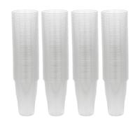 URBNLIVING 568ml Clear Strong Plastic Full Pint Glasses - Large Disposable Reusable Coffee Cups & Milkshake Glasses UKCA Cups for Camping Travel Parties Events BBQs Weddings & Bars