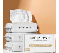 200 Disposable Face Towels Face Wipes Biodegradable Dry Wipes for Sensitive Skin/Soft Lint-Free Disposable Face Cloths for Makeup Removal Cleansing Skincare （4 pack of 200）