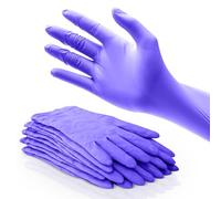 200 Disposable Gloves XL Purple Gloves Strong Grip Work Gloves for Daily Use Protection Professional Food Safe Nitrile Disposable Gloves.