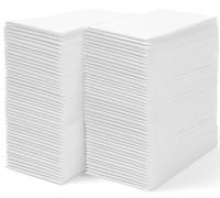 200 Disposable Linen Feel Guest Towels - Paper Hand Towels for Bathroom - Cloth Like White Paper Towel - Cocktail Hand Napkins - Highly Absorbent, Soft Fancy Guest Hand Towels 12" X 17" (Pack Of 200)
