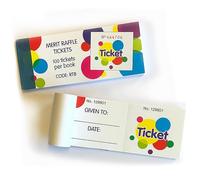200 Easy Tear Multicoloured Raffle Tickets For Events House Points Competitions Merits Reward Childrens Pupils Teachers School Learning 126MMx56MM Primary Teaching Services
