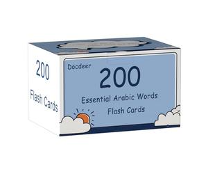 200 Essential Arabic Words Vocabulary Flash Cards Flashcard for Beginners Adults | Learn Arabic for Beginners Adult