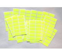 200 Fluo Yellow Stickers - Sticky Coloured Self Adhesive Labels for Colour Coding