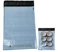 200 Grey Shipping Bags - 12 x 16 Inch Strong Postal Parcel Bags for Posting Clothes - 100% Recyclable