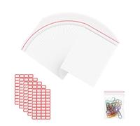 200 Grip Seal Bags, Resealable Clear Plastic Bag with tags, freezer Bag Thickening and Durable, zip lock bags for Food Storage Jewellery Medicine (200, 7 * 10cm)
