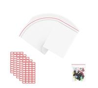200 Grip Seal Bags, Resealable Clear Plastic Bag with tags, freezer Bag Thickening and Durable, zip lock bags for Storage Jewellery Medicine (200, 4 * 6cm)