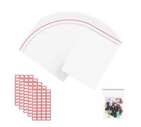200 Grip Seal Bags, Resealable Clear Plastic Bag with tags, freezer Bag Thickening and Durable, zip lock bags for Storage Jewellery Medicine (200, 8 * 12cm)