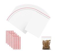 200 Grip Seal Bags, Resealable Clear Plastic Bag with tags, freezer Bag Thickening and Durable, zip lock bags for Storage Jewellery Medicine (200, 10 * 15cm)