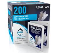 200 Hearing Aid Cleaning Wipes Udiclean Moistened Quick-Drying and Individually Wrapped Wipes to Remove Sweat Earwax and Dirt