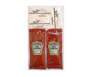 200 Heinz Malt Vinegar and 200 Lichfield Salt Individual Sachets