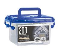 200 Ice White LED Frosted Icicle Christmas Lights