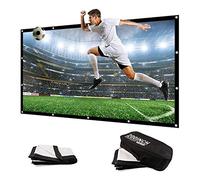 200 Inch Large Projector Screen Big 16:9 3D Portable Movie Screen Folding Projection Screen HD for Outdoor Indoor Home Theater Church with a Black Projector Bag