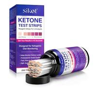 200 Ketone Test Strips - Ketone Keto Urine Test Strips, Results in 40 Seconds, Fast, Easy-to-Read Results, Urine Test Strips with Colour Scale, Suitable for Home and Travel