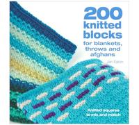 200 knitted blocks for blankets, throws and afghans