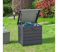 200 L Waterproof Metal Outdoor Garden Storage Box Lockable Flat Top Anthracite