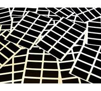 200 Labels, 25x12mm Rectangle, Black, Colour Code Stickers, Self-Adhesive Sticky Coloured Labels