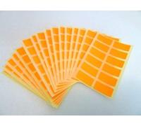 200 Labels, 25x12mm Rectangle, Fluo Tangerine, Colour Code Stickers, Self-Adhesive Sticky Coloured Labels